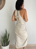 LINEN MIDI DRESS